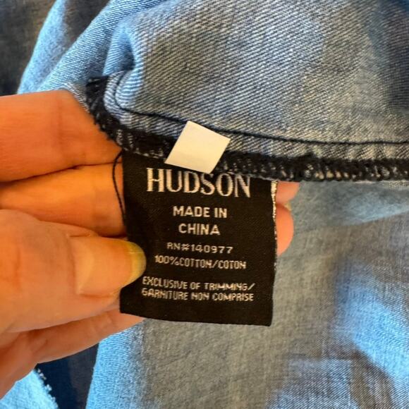 Hudson Boys Easton Denim Shirt Blue Haze Raw Hem XL NWT - Picture 7 of 7